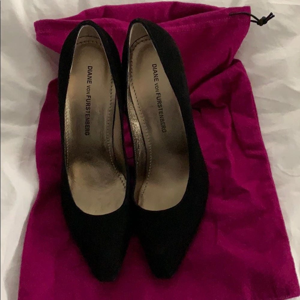 Diane Von Furstenberg black heels. Never worn